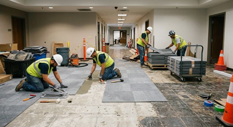 Our team working on Flooring Service projects in Concord, CA